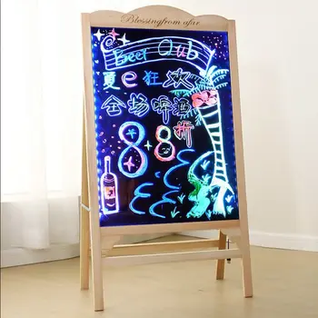 Светящаяся доска Светодиодная рекламная Флуоресцентная доска Рукописный стираемый светодиодный коммерческий флуоресцентный экран, Подвесная стена Recha